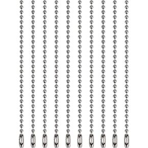 20 Pcs Bead Ball Chains, 3.9 Inch Long Stainless Steel Keychain Extension Chain For Tag Chain Jewelry Making