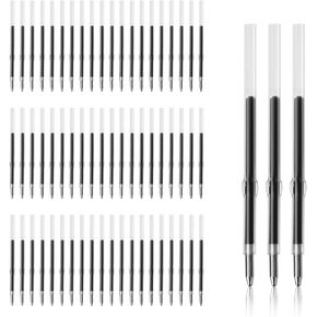 200pcs Beadable Pens Refills, 1.0mm Black Ink Ballpoint Pen Refills Replaceable Refill for Plastic Bead Pen Student Teacher Gift School Office Supplies