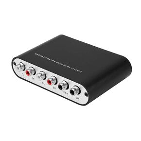 Digital DTS Channel Decoder 5.1 Audio Converter Optical Fiber Coaxial Sound Adapter 110 240V Digital to Analog Decoder Surround Sound Decoder to 5.1 Analog DTS Decoder 5.1 AUD