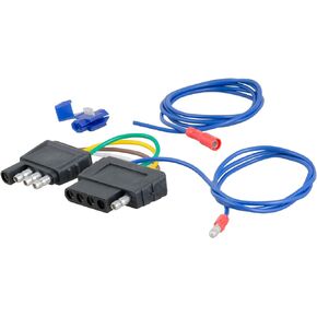 CURT 57187 4-Way to 5-Way Flat Adapter for Boat Trailer Surge Brakes , Black