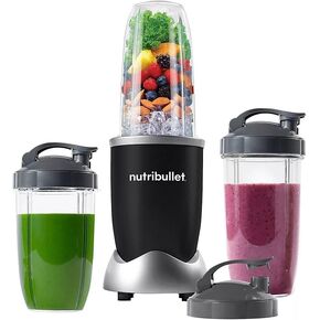 مجموعة حصرية من خلاط Nutribullet Pro بقدرة 900 واط للخدمة الواحدة - متعدد السرعات، سهل التنظيف، مثالي للعصائر والمخفوقات، شفرات متينة من الفولاذ المقاوم للصدأ، تتضمن كوب خلاط 1 × 32 أونصة وأكواب إضافية 2 × 24 أونصة