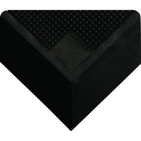 Wearwell Footbath Mat - Black/Yellow. Shoe Mat - 5 Gallon Capacity. Tall Wall for Cleaning Solutions. 32"" L x 39"" W x 2-1/2"" Thickness. For Food Processing Facilities (222.2.5x32x39BK)