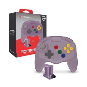 Hyperkin Admiral Premium BT Controller for N64/Nintendo Switch/Lite/PC/Mac/Android (Amethyst Purple) + Tomee 256KB Memory Card for N64