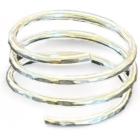 TOE RINGS & THINGS Spiral Finger or Thumb Ring | Expandable Ring for Pregnancy, Weight Loss, or Water Weight Gain | Sterling or Gold Fill in Unisex Ring