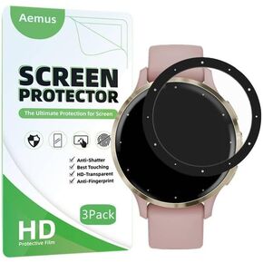 Aemus Compatible for Garmin Venu 3S Screen Protector (3 Pack) Smart Watch 3D Full Coverage Protective Film