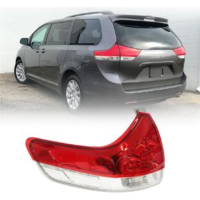 Silscvtt Outer Driver Side Rear Brake Tail Light Assembly Replacement for 2011-2014 Toyota Sienna Left Tail Lamp 8156008030 TO2804107