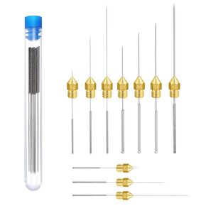 HiLetgo 10pcs/Lot Nozzle Cleaning Needles 3D Printer Parts 0.15 0.2 0.25 0.3 0.35 0.4 0.5 0.6 0.8 1.0mm Stainless Steel Nozzle Cleaning Needles Kit for Drills