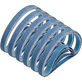 30 Pcs 1/2" x 18" Zirconia Sanding Belts, 40 Grit 1/2x18 Inch Sanding Belts for Air Belt Sander, Zirconia Belt Sander Sanding Belts for Metal Polishing, Derusting (1/2x18in, 40 Grit)