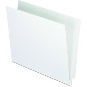 Pendaflex H110DW Reinforced 2-Ply Folders, Straight Cut, End Tab, Letter Size, WE, 100 per Box White