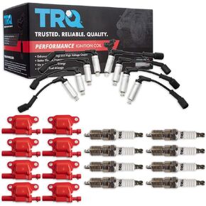 TRQ Ignition Coils Wires & Spark Plugs Fits Chevy Corvette Impala CTS Escalade