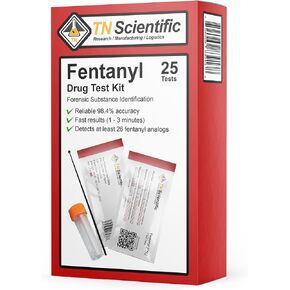 TN Scientific - Fentanyl Drug Test Strip [25 Pack] - Powder, Liquid, & Urinalysis Testing Forensic Kit in Saudi Arabia