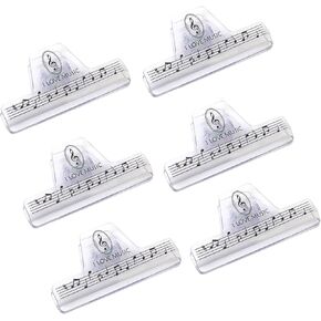 Music Note Clips Plastic Sheet Clips Book Clips Clamps Clips Stationary Clips Perfect Document and Paper Organizer Tool for Music, Book Pages Clipbooks, Clothes Pegs,Snack Packaging Clips