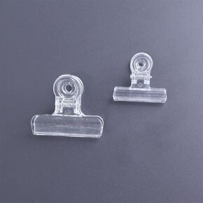 10 Pcs Plastic Chip Bag Clips, Transparent Paper Clip Clamps, Perfect for Food Bags File Photo Art Crafts, for Kitchen Office School