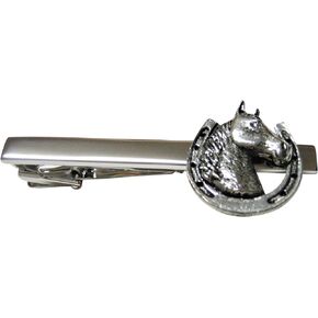 Horse and Horse Shoe Square Tie Clip