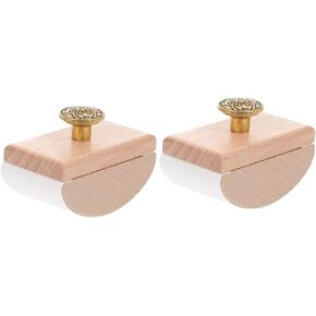 Ciieeo 2pcs Ink Absorber Portable Desk Table Rockhounding Tools Fountain Pen Ink Rolling Ink Blotter Blotting Paper Refills Rocker Pre-Cut Blotter Paper Craft Rocker Blotter Wooden Swing