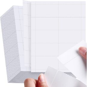Fainne 2000 Pieces Blank Printable Business Cards Mini Note Index Perforated Card Stock Compatible with Laser and Inkjet Printer Double Sided Printing Paper 10 Cards/Sheet (White)