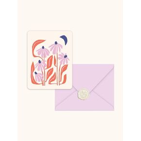 Studio Oh! Note Cards and Envelopes with Matching Wax Seals, 8 Blank Greeting Card Set, 4.25" x 5", Birthday or Thank You Cards, Cute Stationary, 250 GSM Paper, Reusable Box, Blooming Reflections