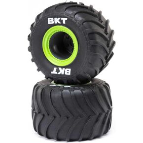 Losi MT TiresGreen Beadlock Premount2 Mini LMT LOS41045