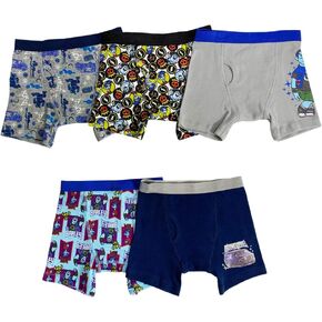 Disney Boys' Pixar Onward Movie 5-Pack 100% Combed Cotton Boxer Brief in Sizes 4, 6, 8