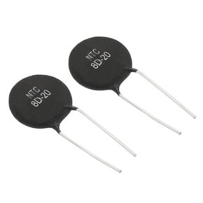 PATIKIL NTC Thermistors Resistors, 2Pcs 8 Ohm NTC 8 D-20 High Sensitivity Current Limiter Temperature Sensor for Measuring Temperature Black