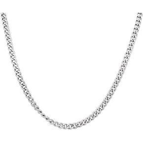 Sacina Silver Chain Necklace, Cuban Link Chain Necklace for Women, Stainless Steel Chain, Chain For Women, Christmas Jewelry Gift