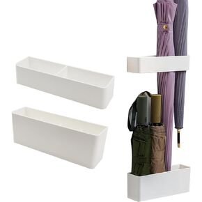 Meprotal 2pcs Umbrella Stand Holder Adjustable Wall Mounted Umbrella Storage Rack Space Saving Umbrella Holder Organizer for Indoor