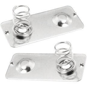 MEETOOT 40pcs 18650 Battery Negative to Positive Conversion Spring Contact Nickeling Plate 16x16mm