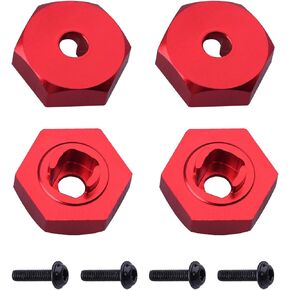 Hobbypark Aluminum Hex Wheel Hubs for Traxxas 1/18 LaTrax Teton Desert Prerunner, Replacement of Parts 7669 (4-Pack) (Navy Blue)