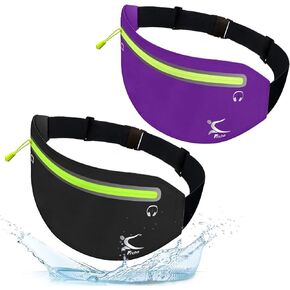 Running Belt Phone Holder, Mothers Day Gifts for Mom Wife Her Teens, Money Belt bag, Flat Fanny Packs for Women Men, Workout Gear Accessories, Waist pouch for Runners, Walking, Travel, Gym, Exercise