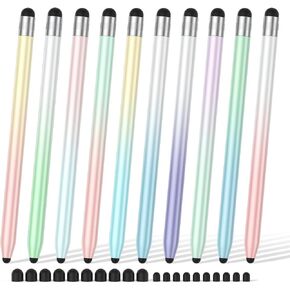 Stylus Pen for Touchscreen, 10Pcs High Sensitivity & Precision Capacitive Stylus Pen for iPad, iPhone, Android Smartphone, Tablets and All Universal Touchscreen Devices (10 Gradient Colors)