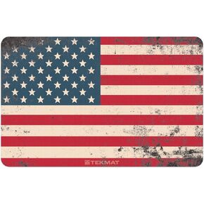 TekMat Old Glory - US Flag Cleaning Mat / 11 x 17 Thick, Durable, Waterproof / Full Color Handgun Cleaning Mat / Armorers Bench Mat / Red, White, Black