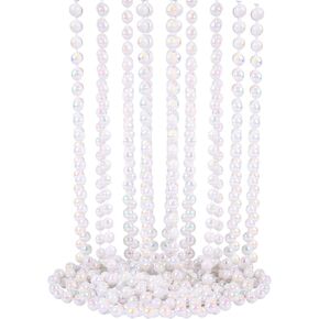 YSPPF Multicoclour Pearl Bead Necklaces 12MM 32 inch Mardi Gras Beads Party Accessory Party Favor(12 Pcs)