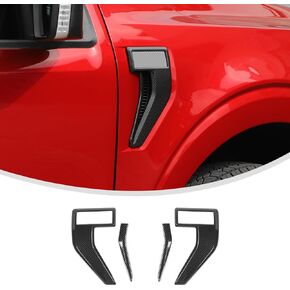 Linskip Fender Side Emblem Trim Compatible with Ford F150 F250 F350 2021 2022 2023, F150 Fender Badges Cover, F-150 Enterior Accessories(Carbon Fiber Pattern)