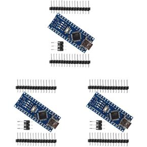 HiLetgo 3pcs Nano V3.0 ATmega328P CH340G 5V 16M Mini USB Micro Controller Board Development Board with PIN Headers Pin Unsoldered