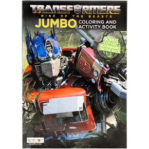 Transformers Coloring Book 1 Title, Fun Game Workbook for Learning Drawing Coloring, Gift for Kids Toddler Activity at Classroom Home, 80 Pages 1-Pack