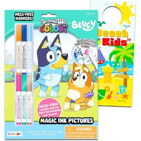 Bluey Imagine Ink Coloring Book Set - Bundle with 16 Page Mess-Free Bluey Activity and Coloring Book for Toddlers with Markers and More | Bluey Coloring Pages