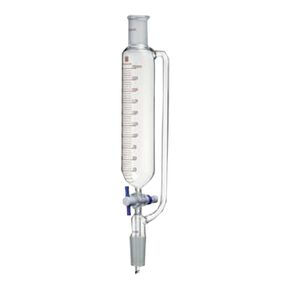 قمع إضافة Synthware F614500 من Kemtech America، معادلة الضغط، محبس قياس PTFE، 500 مل، مفصل علوي 24/40 خارجي، مفصل سفلي 24/40 داخلي، فتحة محبس 4 مم in Kuwait