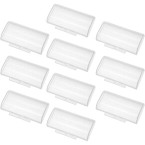 uxcell 10 Pcs Battery Storage Case Holder Storage Transparent 2 x AAA Batteries Capacity