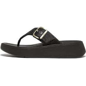 FitFlop Women's F-Mode Buckle Shimmerlux Flatform Toe-Post Sandals Wedge