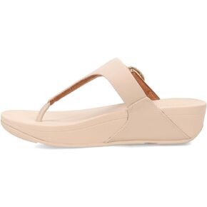 FitFlop Women's Lulu Crystal-Buckle Leather Toe-Post Sandals Wedge