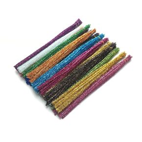 HoneyToys 300pcs 15 Colors Glitter Creative Pipe Cleaners Chenille Stem 12 Inches x 6 mm,Pipe Cleaners for Arts and Crafts (15colors, 12inches)