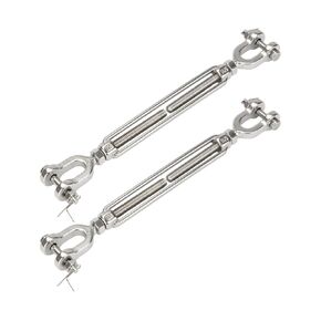 5/8" Heavy Duty Jaw and Jaw Turnbuckle, 304 Stainless Steel Jaw Jaw Turnbuckle 5000lbs Working Load Limit, Turnbuckle Hook for Cables Wire Rope Tension Shade Sail Hardware, 5/8" x 6"