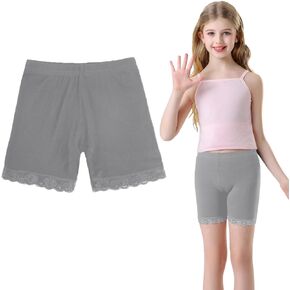 Girls Shorts Dance Lace Undershorts Soft Cotton Athletic Running Bike Shorts