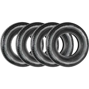 Four Rainier ST225/75R15 Steel Belted Radial Trailer Tire Load Range D 2540# 225/75 R 15 Tire - 6 Year Warranty w/Free Roadside