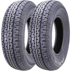 2 New Premium Trailer Tires ST205/75R15 205 75 15 8-Ply Load Range D Steel Belted Radial w/Scuff Guard 205 75R15