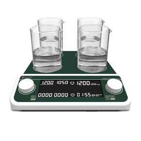 LABHOUSE Lab Multi Place Magnetic Stirrer 6-Position Magnetic Stir Plate 50-1500RPM Synchronization & Asynchronous Speed & Timing Control