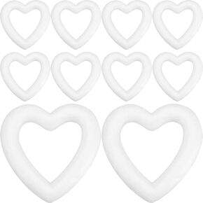 STOBOK 10pcs Love Bubble Wedding Wreath Form Wreath Making Kit Polystyrene Craft Shape Wreath DIY Supplies Polystyrene Wreath Wedding Frame Valentine Wreath Form Foam Heart White Tulip