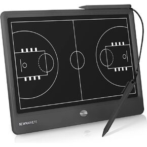 Newnaivete Rechargeable Electronic Basketball Coaching Board - Baskball Tactical Coach Board with Stylus Pen for Coaches Marker Training Writing Digital Basketball Training Equipment