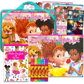 مجموعة أنشطة مكتب ديزني فانسي نانسي للأطفال - حزمة مع مجموعة فنية فانسي نانسي مع مكتب لاب توب وصفحات تلوين وملصقات والمزيد | كمبيوتر محمول للسفر للفتيات in Kuwait