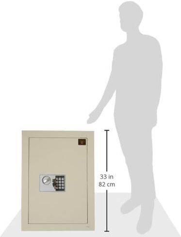 In-Wall Safe - Home or Business Safe with LED Keypad and 2 Manual Override Keys - Protects Cash, Jewelry, Passports, and More by Paragon Safes (Cream) in Saudi Arabia